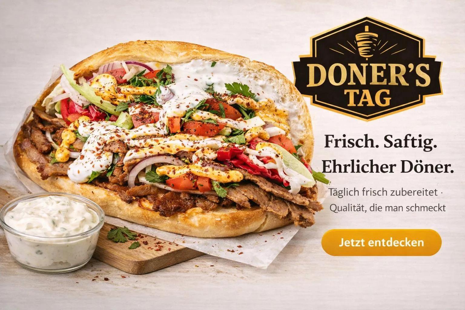 Döner-Wrap auf einem Brett
